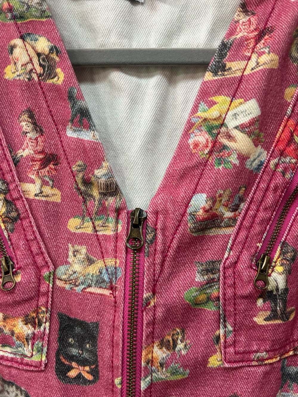 Rachel Antonoff Pink Novelty Print Animal Collectibles Jumpsuit Romper Size 2 - Picture 5 of 14